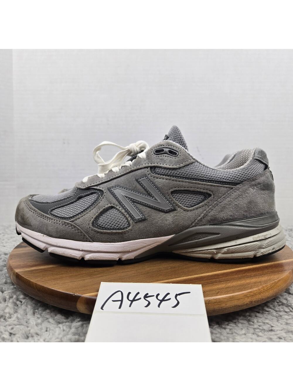 New Balance Mens 10D 990v4 Grey Suede Casual Comfort Daily Sneaker U990GR4
